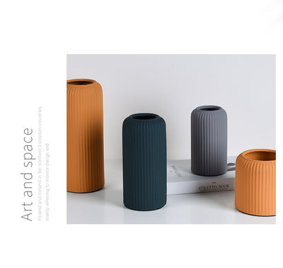 Jarrón Cerámico Minimalista Morandi Boca Ancha para Flores Secas - Image 24
