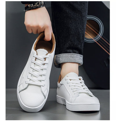 Tenis Blancos Casuales para Hombre Corte Bajo Primavera - Image 13
