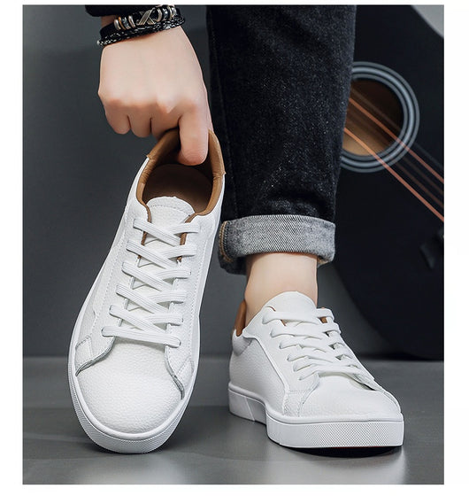 Tenis Blancos Casuales para Hombre Corte Bajo Primavera - Image 13