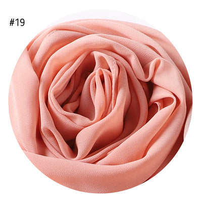 Pañuelo de Gasa Perlada en Colores Sólidos - Cobertura Elegante Monocromática - Image 22