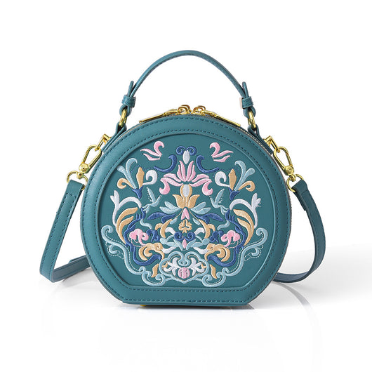 Bolso Bandolera Redondo Estilo Nacional Pequeño para Lectores Conscientes - Image 9