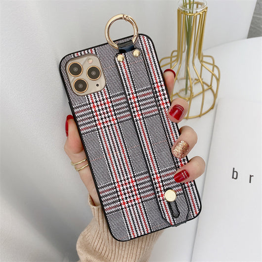 Funda para Teléfono Retro a Cuadros con Correa de Muñeca - Image 3