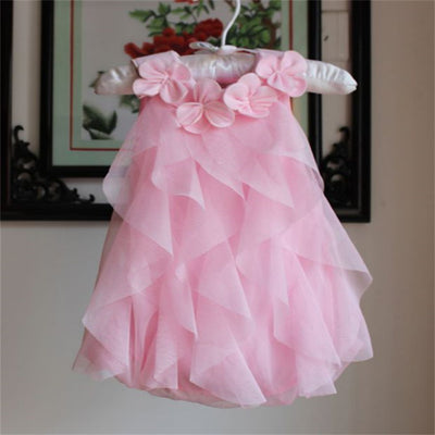 Vestido de Fiesta Infantil en Tela Chiffon Liso - Image 6