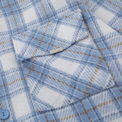 Camisa Cuadros Suelta con Capucha Estilo Retro para Hombre - Image 4