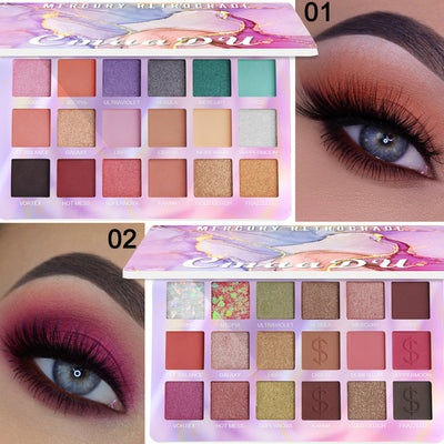 Paleta de Sombras Brillantes EVA 18 Colores