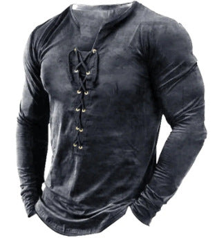 Playera Deportiva Manga Larga con Estampado Europeo y Americano para Hombre - Image 12