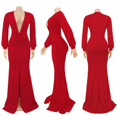 Vestido de Noche Entallado Escote V para Mujer - Image 32