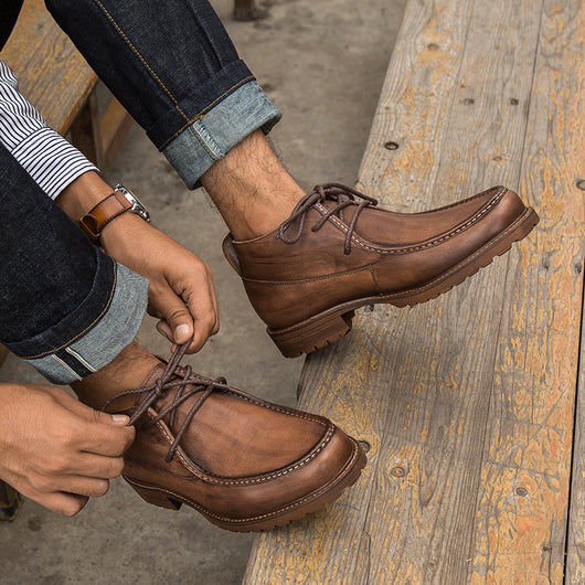 Botas Altas de Cuero Genuino - Estilo Casual y Versátil - Image 5
