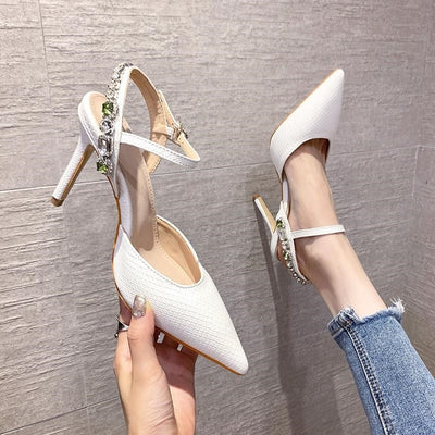 Sandalias de Tacón Stiletto con Punta Afilada y Diseño de Serpiente Brillante - Image 19