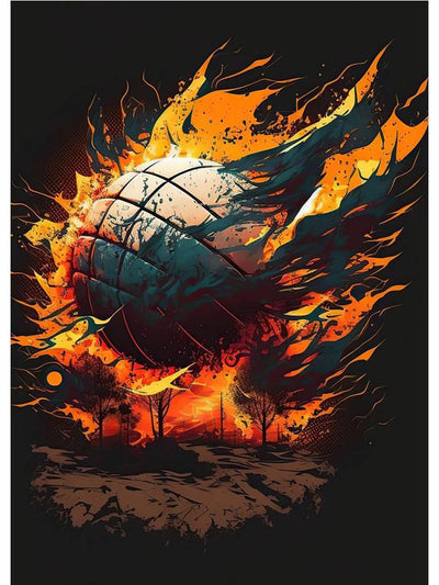 Póster Colorido: Astronautas Jugando Baloncesto en el Espacio - Image 4