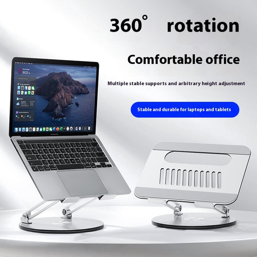 Soporte Ajustable para Laptop en Aluminio - Elevable, Giratorio y Plegable - Image 4