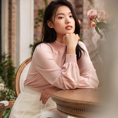 Cardigan Tejido con Encaje Delicado para Mujer