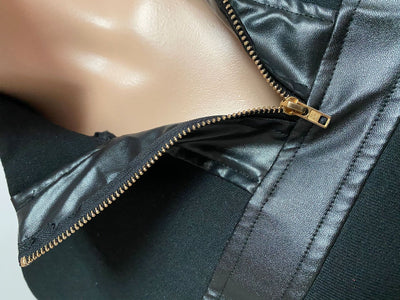 Traje Ajustado de Dos Piezas con Costura de Cuero - Image 18