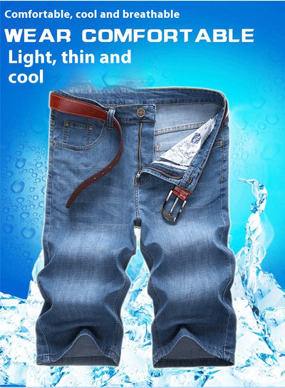 Shorts de Mezclilla Holgados con Máximo Estiramiento para Hombre - Image 11