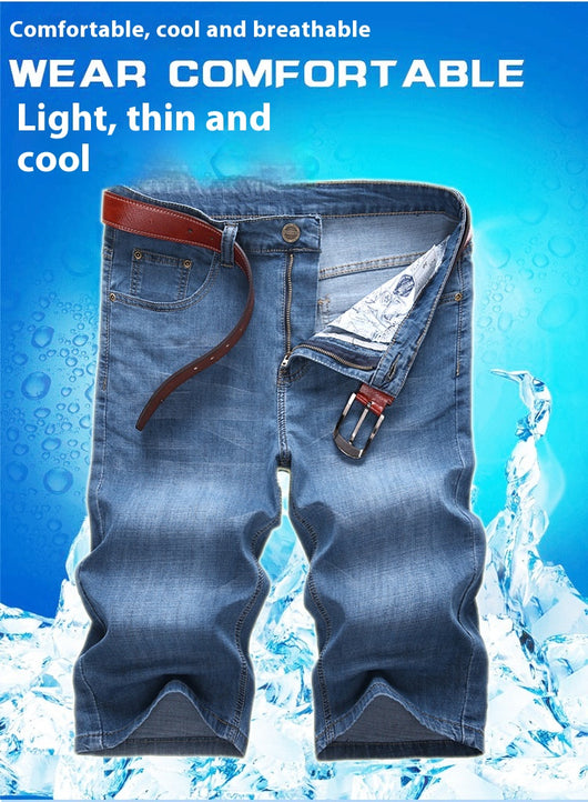 Shorts de Mezclilla Holgados con Máximo Estiramiento para Hombre - Image 11