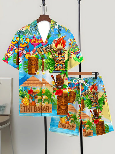 Conjunto Hombre Playera y Shorts Estampados Modernos y Cómodos - Image 17