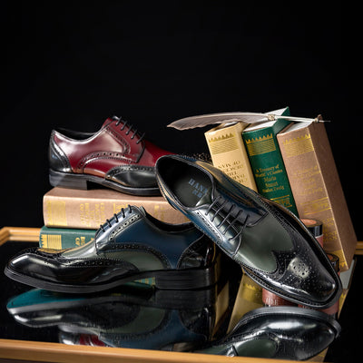 Zapatos Formales de Cuero para Hombre Punta Cuadrada Estilo Británico - Image 11