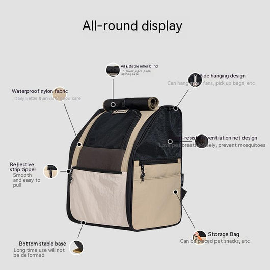 Mochila Transportadora Doble para Gatos con Diseño de Cápsula - Image 8