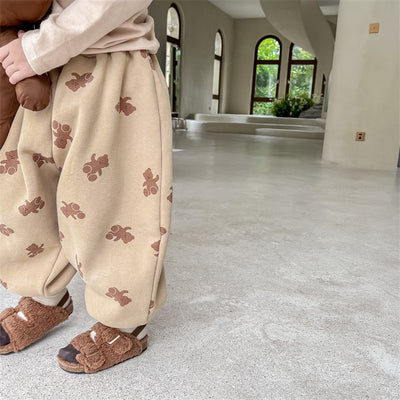 Pantalones Térmicos Deportivos con Estampado Oso para Niños y Niñas - Image 19