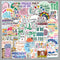 Pack 50 Stickers Motivacionales Frases en Inglés para Teléfono, Maleta y Decoración