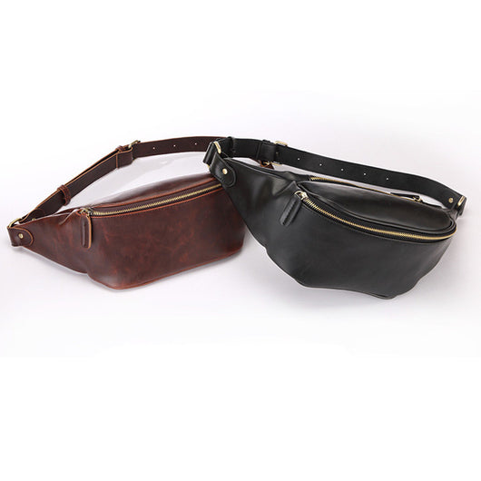 Bolsa Cruzada para Hombre Cuero Crazy Horse Estilo Retro - Image 13
