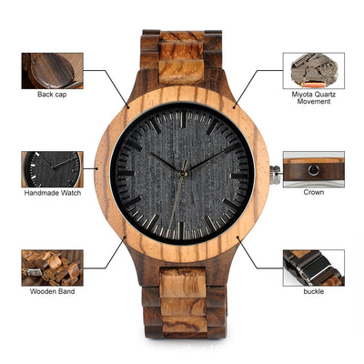 Reloj de Madera para Hombre Inter-Wood Quartz - Elegancia Natural - Image 17