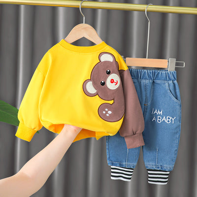 Conjunto de Suéter Infantil Estampado de Manga Larga - Image 9