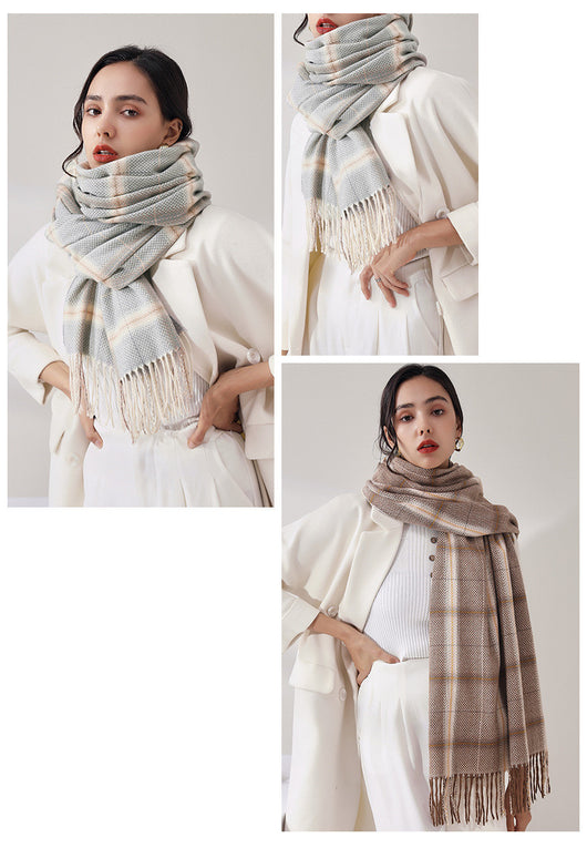 Chal de Cachemira con Borlas - Bufanda Cálida y Elegante para Mujer - Image 19