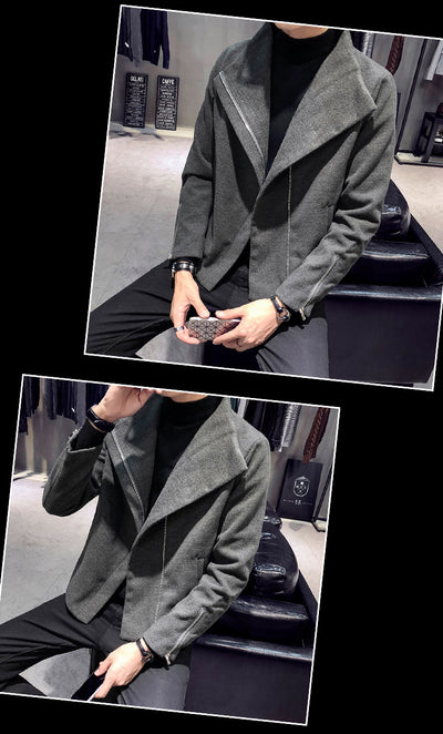 Abrigo de Lana Estilo Hong Kong para Hombre - Image 10