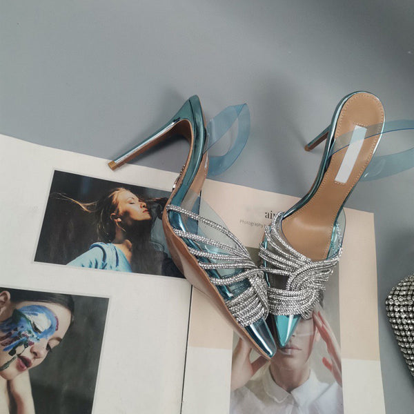 Zapatos Brillantes con Cristales Rhinestone - Estilo Europeo