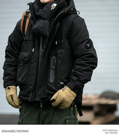 Chaqueta Acolchada de Trabajo Impermeable con Capucha y Múltiples Bolsillos - Image 24