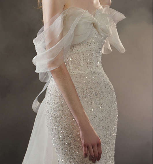 Vestido de Novia Cola Sirena con Sujetador Incorporado - Image 13