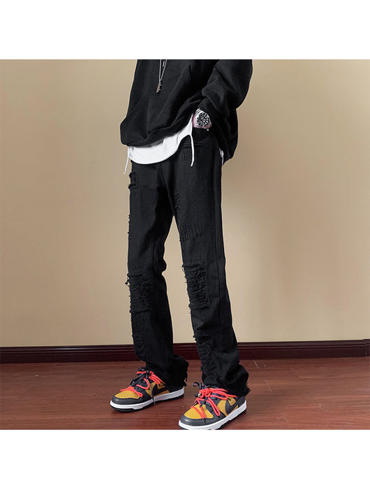 Pantalones Vaqueros Rotos Slim Bootcut para Hombre - Image 18