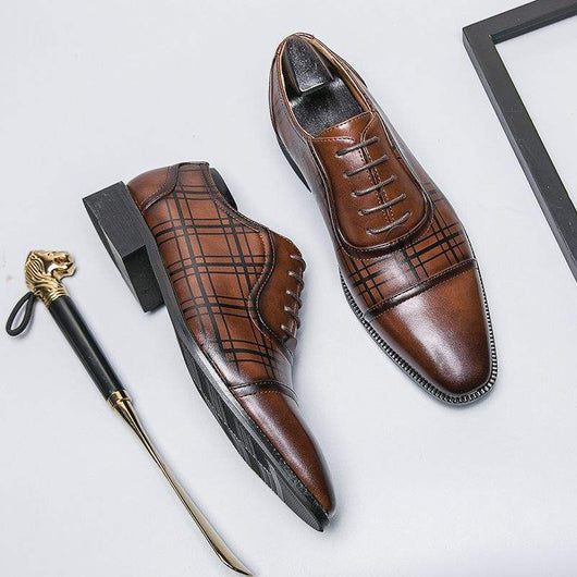 Zapatos de Cuero Ejecutivos Estilo Británico Punta Cuadrada Transpirables - Image 2