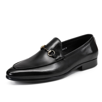 Zapatos Casual Horsebit de Cuero con Punta Redonda para Hombre - Image 11