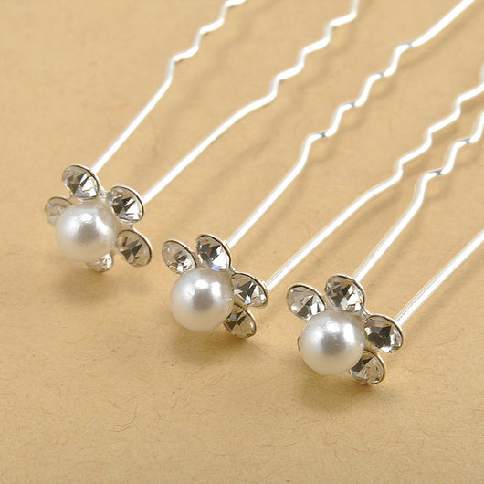 Accesorios para el Cabello de Novia con Espiral, Perlas y Flores - Image 5