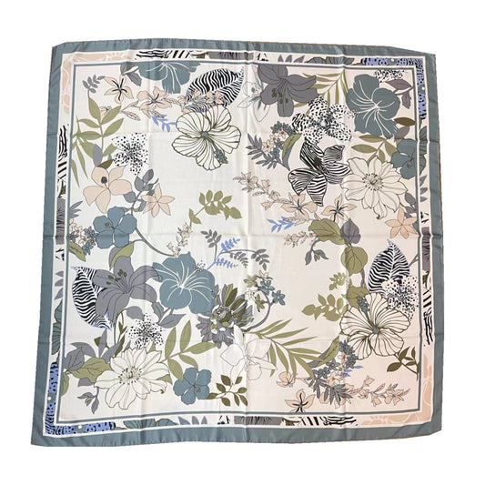 Pañuelo de Seda Estampado Floral 110cm - Image 2