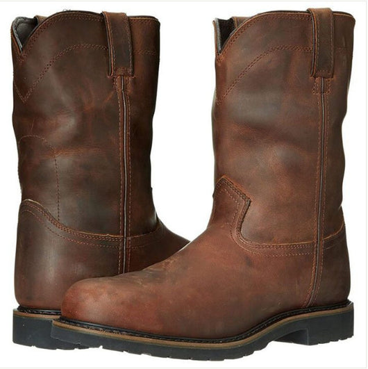 Botas Casuales Versátiles Retro Marrón Té para Hombre - Image 6