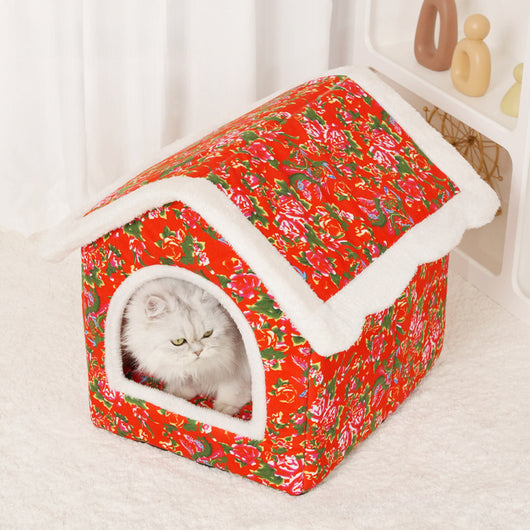 Casa Cálida para Gatos Estilo Chino - Refugio Cerrado para Todas las Estaciones - Image 3
