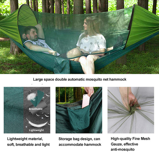 Hamaca de Camping Doble con Mosquitero Automático de Apertura Rápida - Image 5