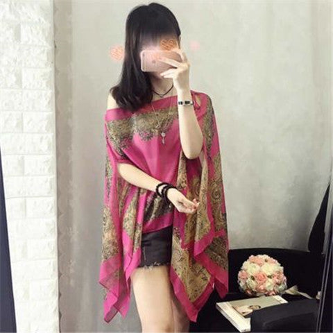 Pañoleta Estampada Multifuncional en Gasa Ligera para Mujer - Image 25