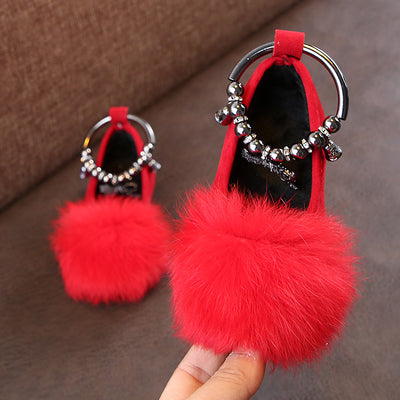 Zapatos Princesa para Niñas con Moño y Detalles de Pelaje - Image 9
