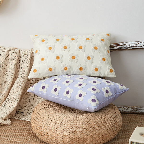 Funda de Almohada de Algodón Bordada Estilo Nórdico Minimalista