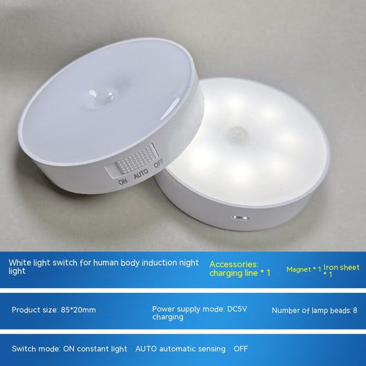 Luz Nocturna LED con Sensor de Movimiento y Carga USB - Image 8