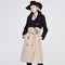 Abrigo Trench Urbano Doble Botonadura con Cordones para Mujer - Estilo Otoño