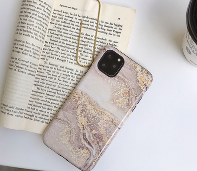 Funda para celular con patrón mármol y doble capa protectora - Image 8
