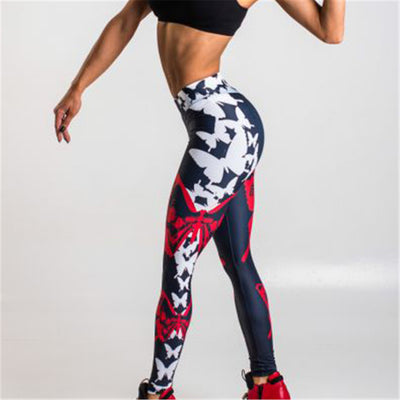 Leggings Deportivos con Estampado de Mariposas para Yoga y Entrenamiento - Image 9