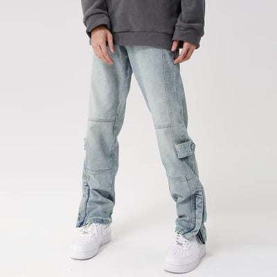 Jeans Vintage de Tiro Alto y Pierna Recta con Cierre Dividido - Image 2