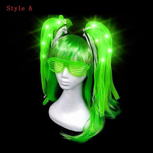 Diadema LED Trenzas Luminosas para Fiestas y Raves - Image 9