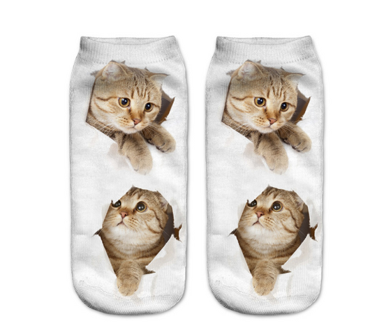 Calcetines Estampados con Patrón de Gatos Adorables - Image 16